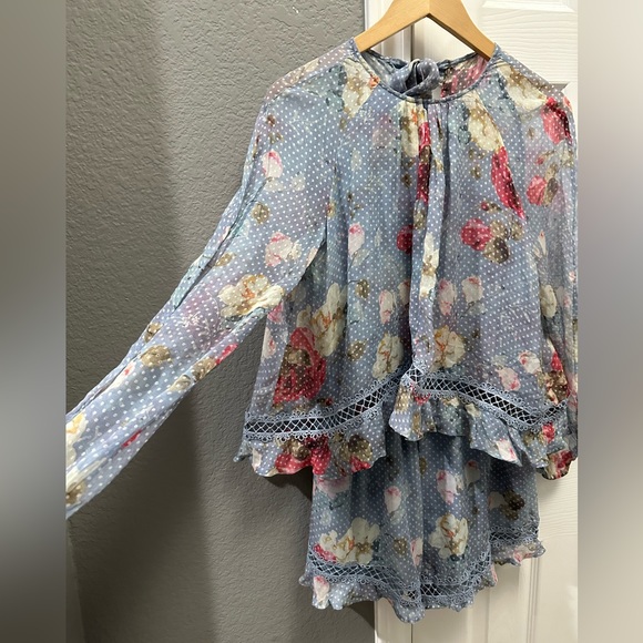 Zimmerman Havoc Floating Layer Floral Playsuit Romper - Picture 5 of 6